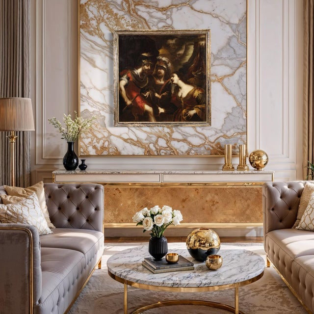 The Dispute Between Agamemnon and Achilles Over Briseis, 1640, Oil on Canvas For Sale - Image 15 of 16