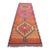 1960s Orange and Red Vintage Wool Runner Rug For Sale