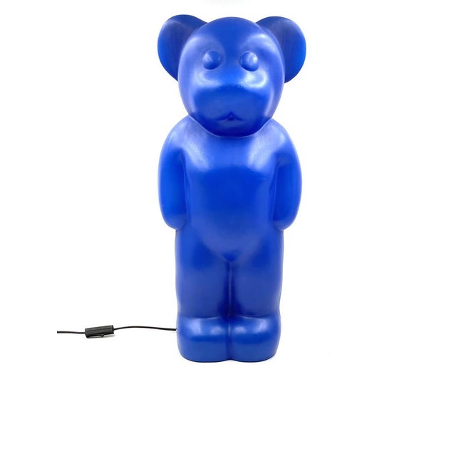 Postmodern Blue Bear Lamp by Heinz Klein for Elmar Flötotto, Germany, 1990s For Sale - Image 17 of 18