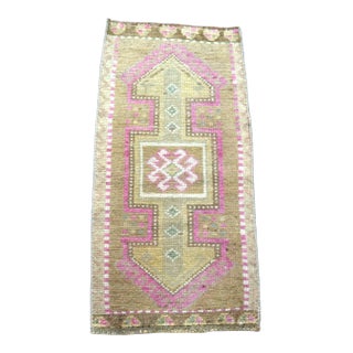 Pastel Oushak Handmade Wool Rug For Sale