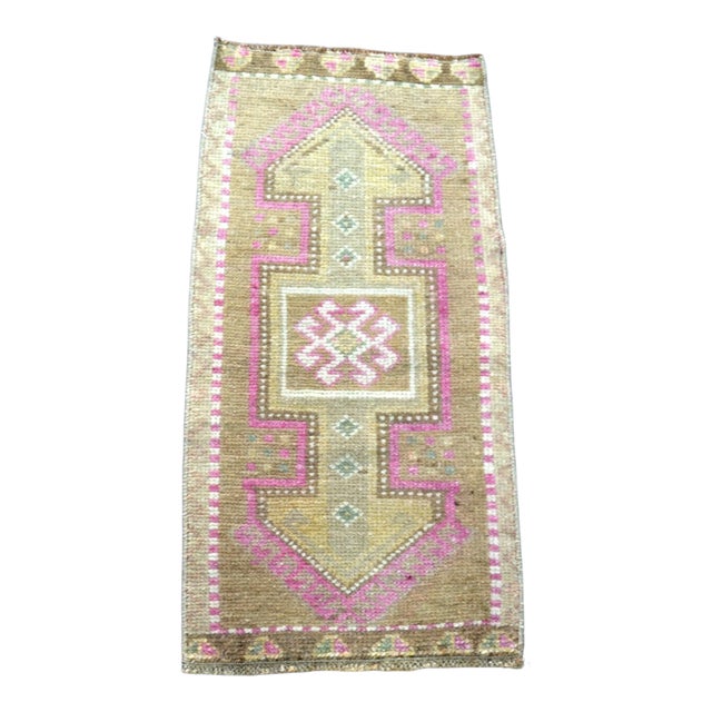 Pastel Oushak Handmade Wool Rug For Sale