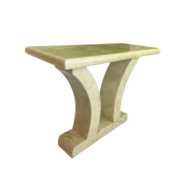 1960s Sculptural Marble Console Table Signed “G. Brunner Original” For Sale - Image 4 of 8