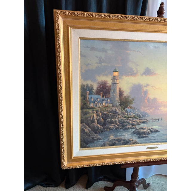 1990s Thomas Kinkade "Sea of Tranquility" Gallery Proof (G/P) Canvas – Rare Gold Seal For Sale In Phoenix - Image 6 of 12