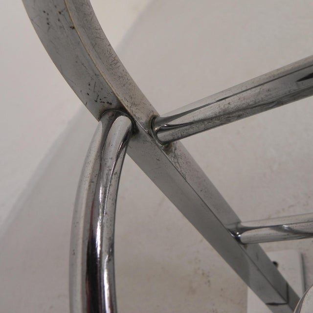Art Deco Wall Coat Rack with Adjustable Faceted Mirror in Chrome Frame, 1930s For Sale - Image 11 of 14