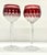 1990s Vintage Waterford Crystal Clarendon Ruby Wine Hock Glasses - Set of 4 For Sale - Image 5 of 10
