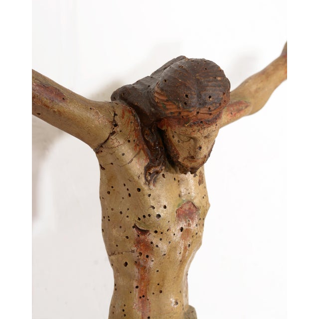 Italian Artist, Corpus Christi Sculpture, 1800s, Polychrome Wood For Sale - Image 10 of 16