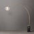 Mid-Century Modern Iconic 95" Arc Floor Lamp - Weathered Brass Steel Body, Sphere White Satin Shade, Mid Century, Dimmable For Sale - Image 3 of 5