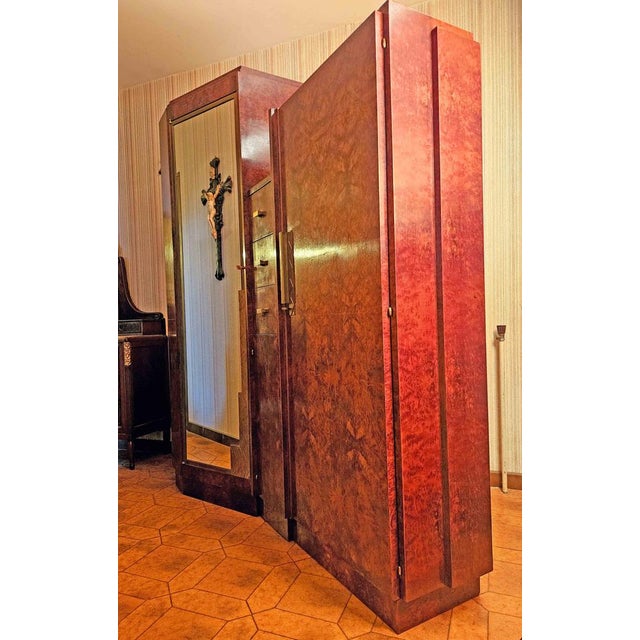 Modernist Art Deco Furniture in Thuya and Patinated Bronze from Maison Soubrier, 1930s For Sale - Image 10 of 17