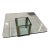 Vintage brass and Glass Cocktail Table Attributed to Leon Rosen For Sale