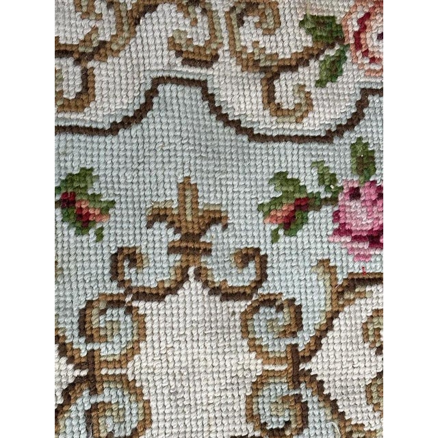 French Needlepoint Rug, 1950s For Sale - Image 6 of 14