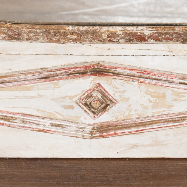 White 19th Century Swedish White Painted Horizontal Mirror For Sale - Image 8 of 11