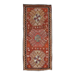 Mid 20th Century One of a Kind Vintage Turkish Kilim For Sale