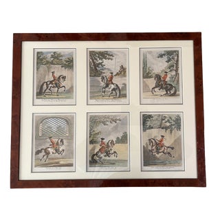 Johann Elias Ridinger, Equestrian Engravings, 1760, Etching, Framed For Sale