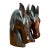 Vintage Carved Wood Horse Head Sculptures - Pair For Sale