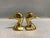 A pair of brass duck bookends by Virginia Metalcrafters. The solid brass bookends are a good weight to hold up a book...
