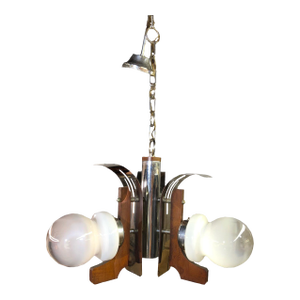1970s 3 Light Mazzega Mid Century Chandelier