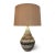 Wonderful drip glaze with sgraffito table lamp signed by the Swiss studio potter Gustov Sporri. An excellent example of...