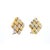 Gold Garavelli 3.5 Ct Diamond Woven Square 18k Two-Tone Gold Clip-on Earrings, Pair For Sale - Image 8 of 9