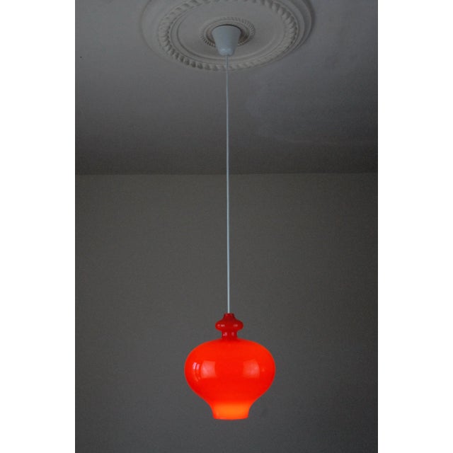 Vintage Glass Oplight 62 Pendant Lamp by Hans Agne Jakobsson for AB Markaryd / Flygsfors of Sweden For Sale - Image 7 of 10