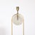 Brass Mid-Century Brass Arch Floor Lamp W/ Textured Glass Medallion & White Marble For Sale - Image 8 of 13