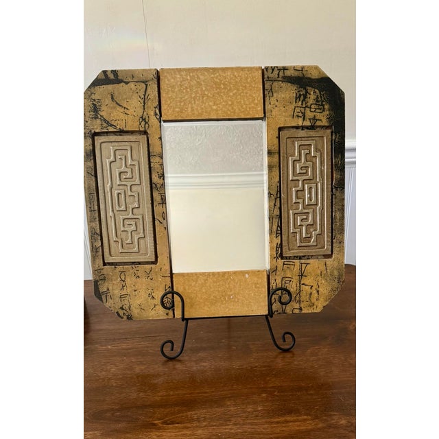 Hollywood Regency Mirror With Greek Key Motif For Sale - Image 6 of 12
