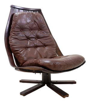 Vintage Swivel Lounge Chair by Hans Brattrud for Hove Möbler, 1970