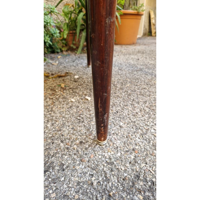 Upholstered Dark Wood Armchairs by Paolo Buffa, 1940s, Set of 2 For Sale - Image 6 of 15