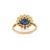 Modern 1.83ct Natural Sapphire Diamond Statement Ring in 14k Yellow Gold Size 4 For Sale - Image 9 of 17