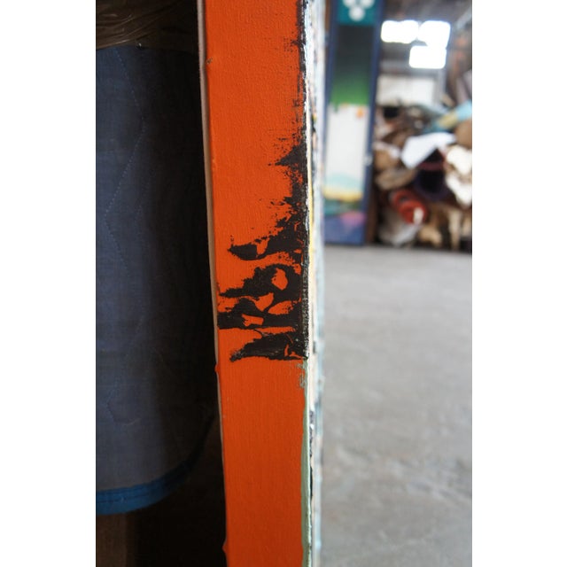 Black Jason Fascination Abstract Expressionist Acrylic Painting on Canvas For Sale - Image 8 of 11