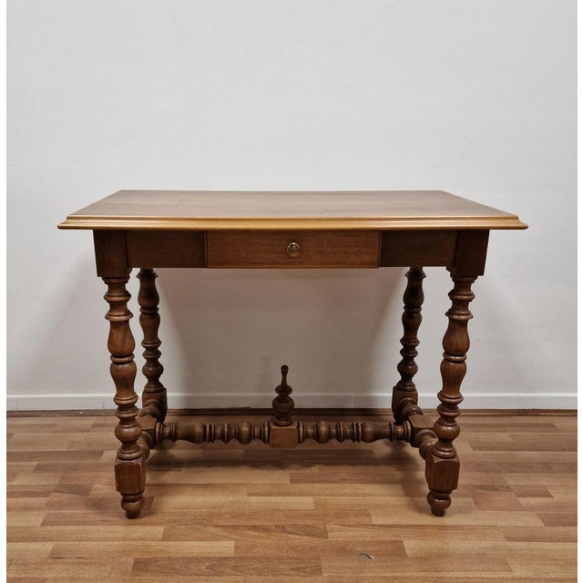 Small Italian Louis XIII Style Writing Desk, 1940s For Sale - Image 4 of 17