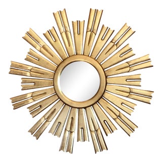Worlds Away Rinaldo Gold Starburst Mirror For Sale