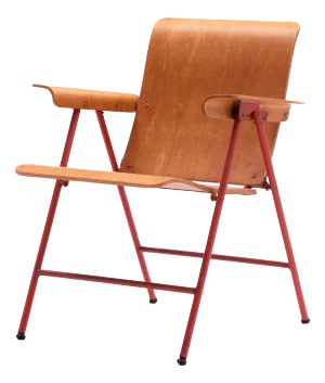 Russel Wright Plywood Samson Folding Armchair Original Paint Shwayder Brothers Samsonite