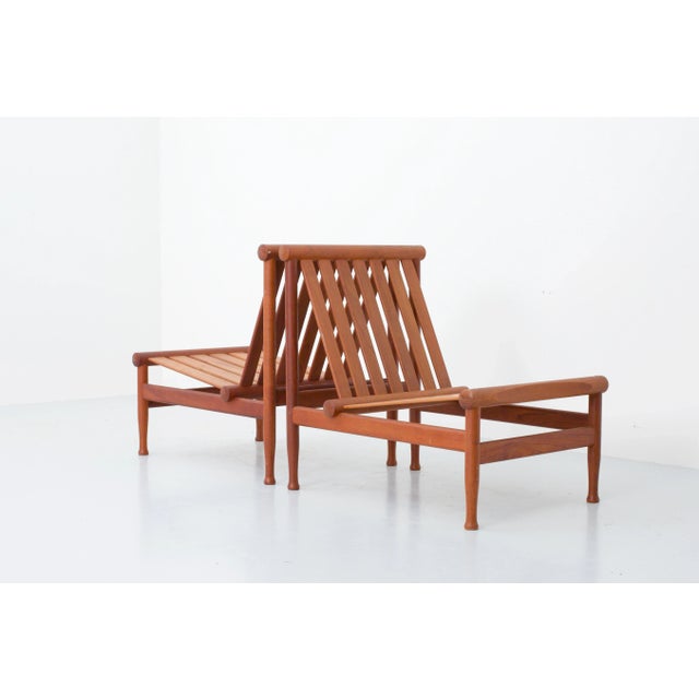 Blue Danish 501 Lounge Chairs in Teak by Kai Lyngfeld Larsen from Søborg Møbelfabrik, 1950s, Set of 4 For Sale - Image 8 of 13
