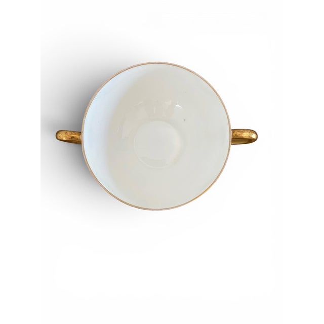 Early 20th Century Antique 1900s Haviland Limoges "Silver Anniversary" Bouillon Cups & Saucers - Set of 8 For Sale - Image 5 of 11