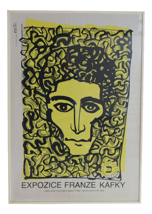 Kafka Exhibition Poster by Josef Flejšar, Czechia, 1950s