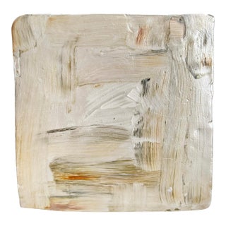 Mini Abstract Ceramic Wall Decor – Neutral Textured Handmade Wall Decor For Sale