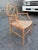 Wood Vintage McGuire Style Faux Bamboo Rattan Spider Web Design Cracked Ice Caned Seat Armchair For Sale - Image 7 of 17