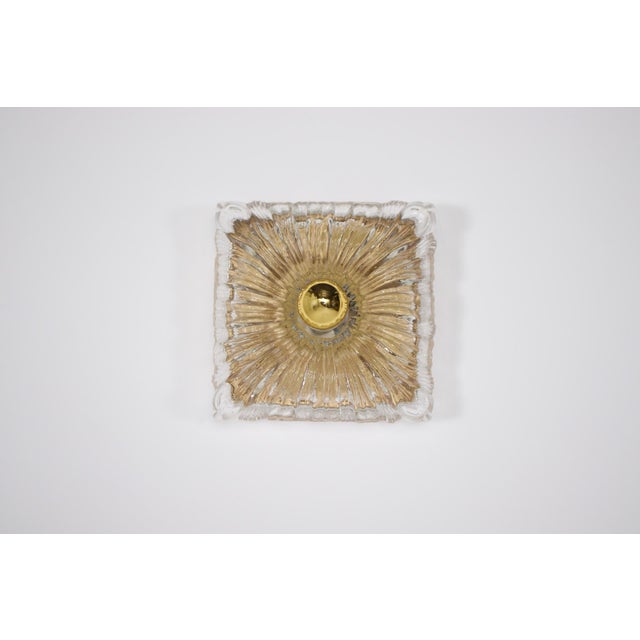 1970s Shabby Chic Pressed Glass Wall Sconces, 1970s, Set of 2 For Sale - Image 5 of 12