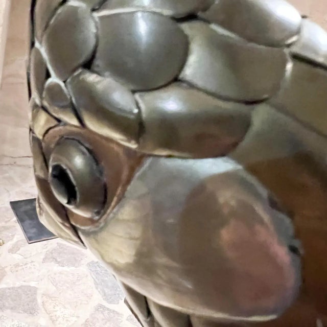 1970s Sergio Bustamante Mixed Metal Cockatiel Perched on Swing Mexico For Sale - Image 9 of 12