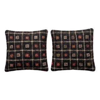 Turkish Kilim Pillow Cover 24'' X 24'' - Set of Two For Sale