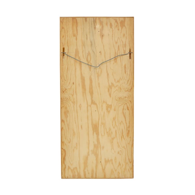 1960s Mid-Century Scandinavian Portrait Beech Framed Mirror, 1960 For Sale - Image 5 of 6