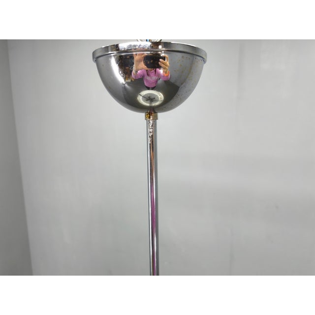 Metal Bauhaus UFO Pendant Light by Josef Hurka for Napako, 1930s For Sale - Image 7 of 12