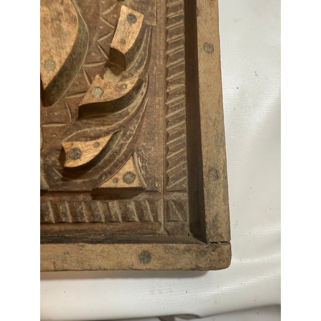 Lakshmi Indian Goddess Sculptural Wall Art Square For Sale - Image 11 of 12