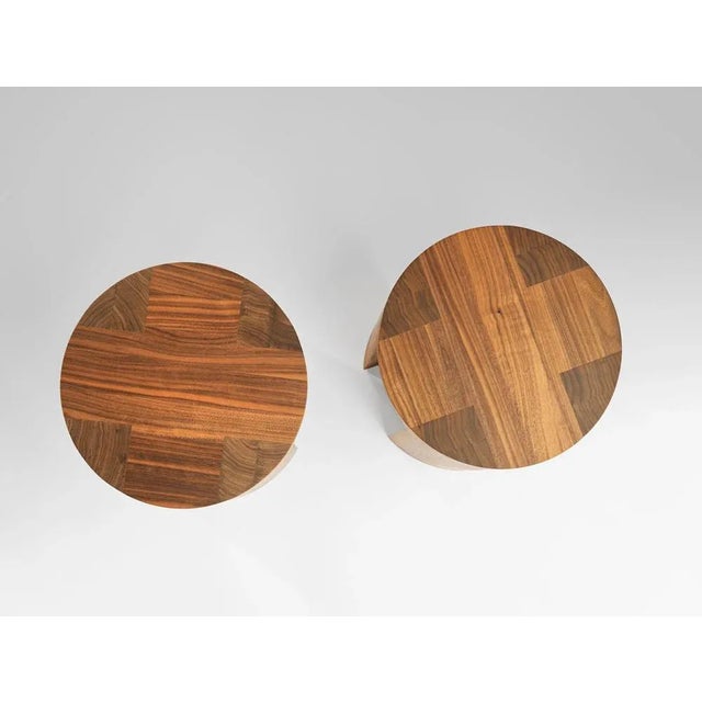 Arcus Walnut Stool by Tim Vranken For Sale - Image 11 of 12