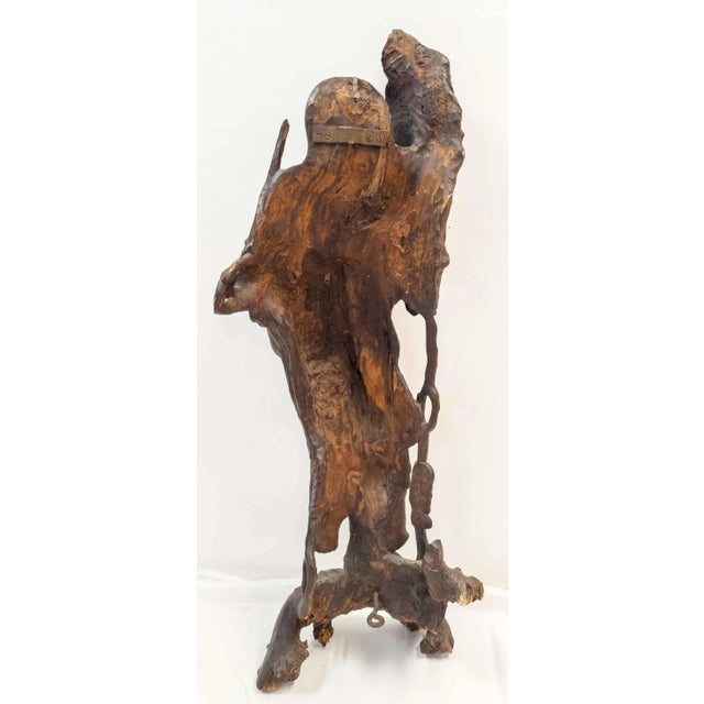 Brown Large Chinese or Japanese Carved Rootwood Sculpture For Sale - Image 8 of 13