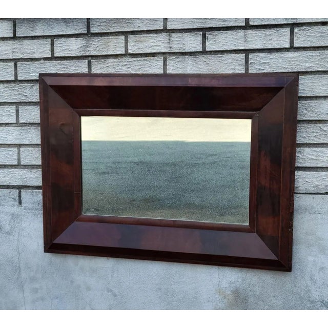 American Empire Flame Mahogany Mirror For Sale - Image 10 of 17