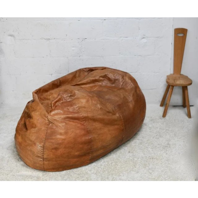 Brown XL Leather Ottoman, Italy, 1970s For Sale - Image 8 of 18