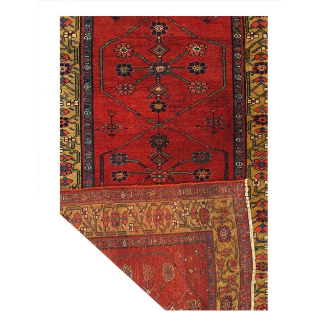 Pasargad DC Rust Persian Antique Bidjar Runner For Sale - Image 4 of 4