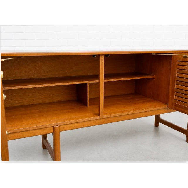 Mid Century Modern Teak Credenza With Louvered Doors | Sideboard by a.h. McIntosh, Made in Scotland, C. 1960’s For Sale - Image 11 of 17