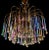 Discover this unique pair of Murano chandeliers, in the style of the iconic Venini La Cascata design from the 1970s. Each...